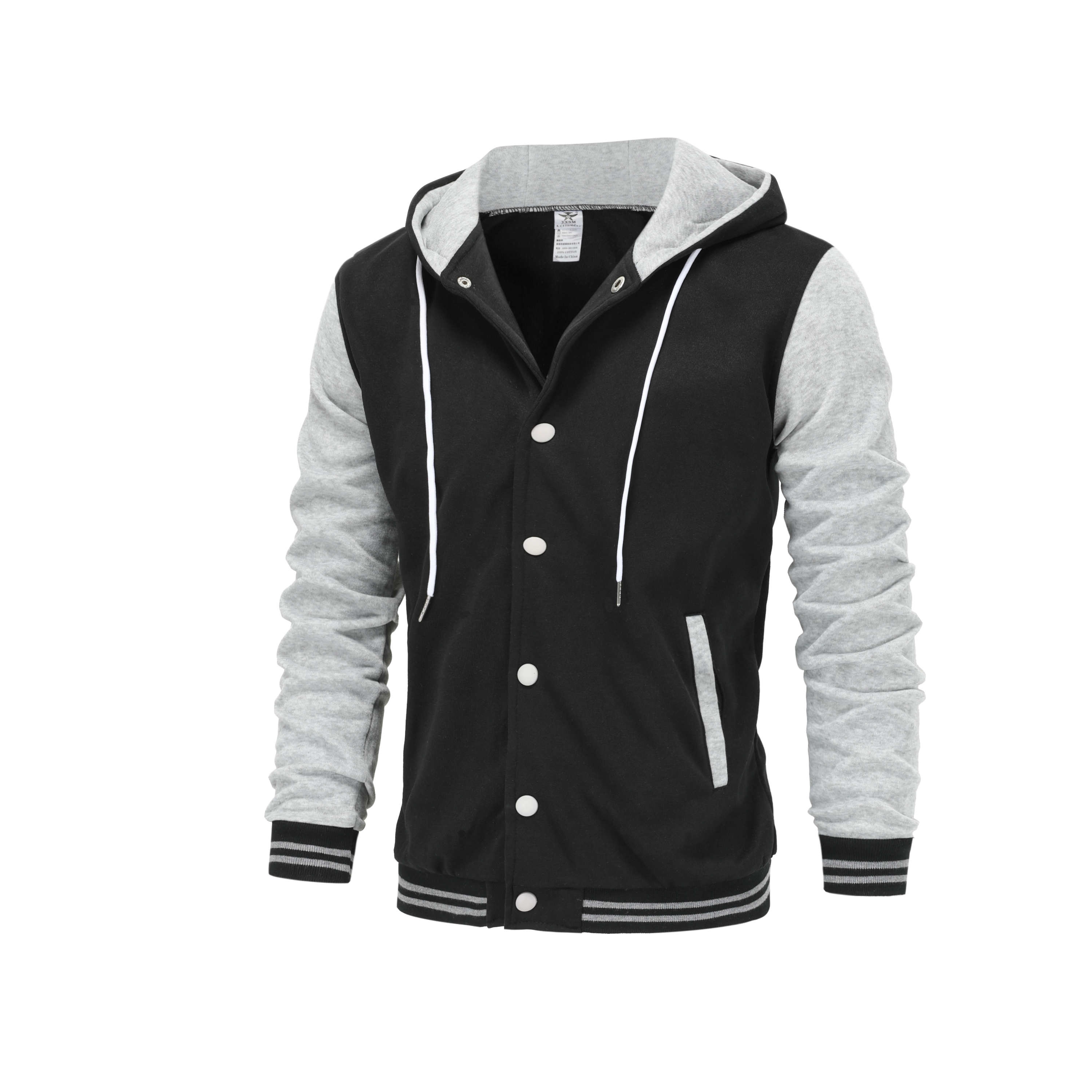 collor blocked hoodie baseball jacket for men hooded varsity baseball jacket letterman jacket mens coat for spring fall details 4