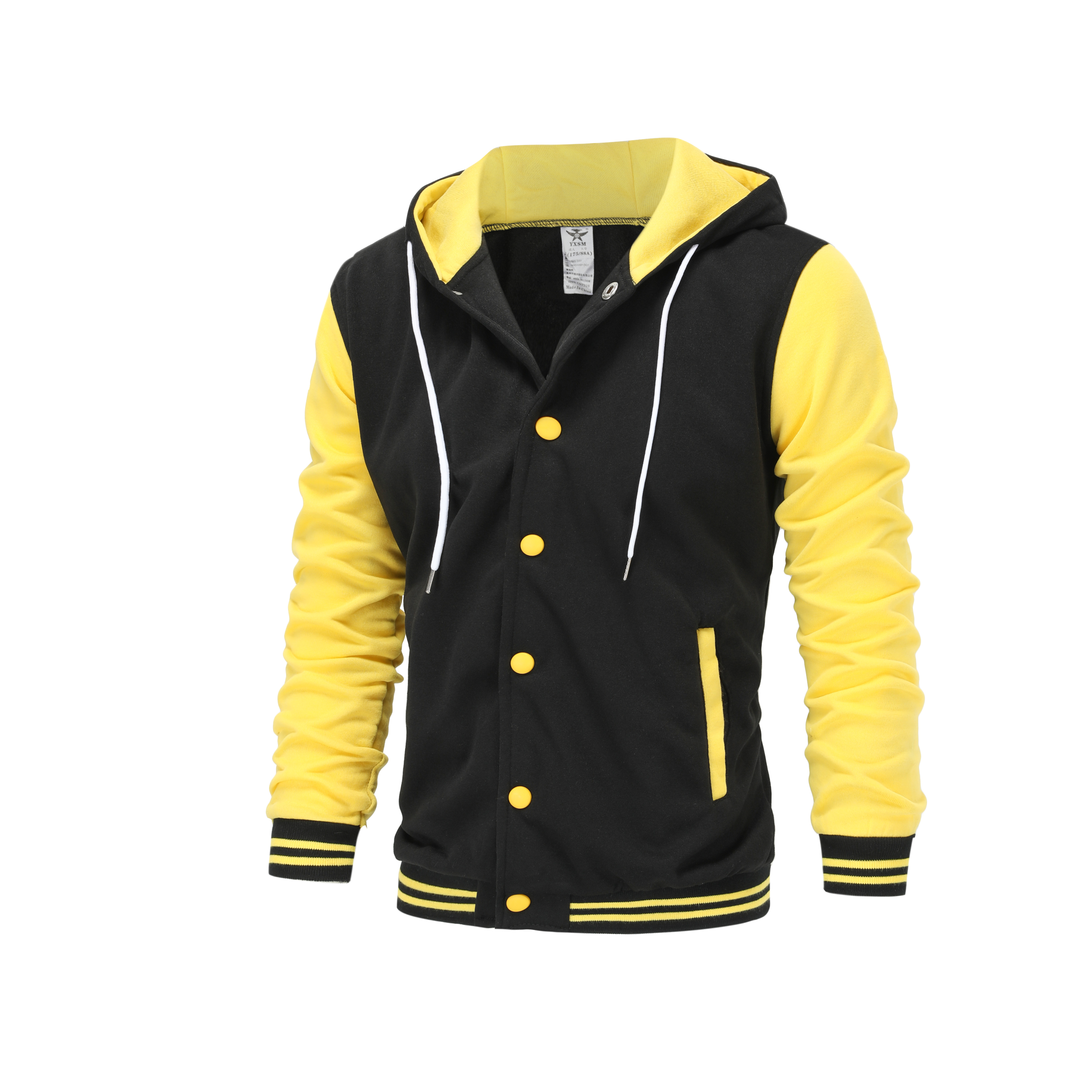 collor blocked hoodie baseball jacket for men hooded varsity baseball jacket letterman jacket mens coat for spring fall details 6